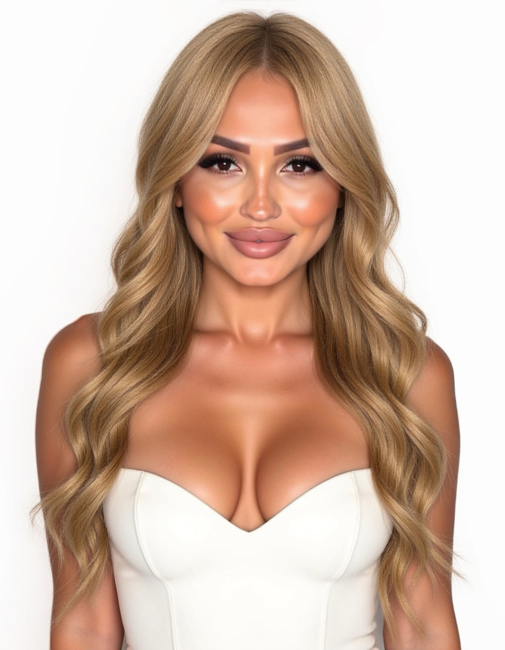 brown walnut 7.7 tape in hair extensions