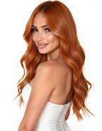 saffron flame 7.54 tape in hair extensions