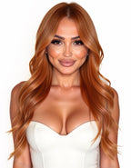 saffron flame 7.54 tape in hair extensions