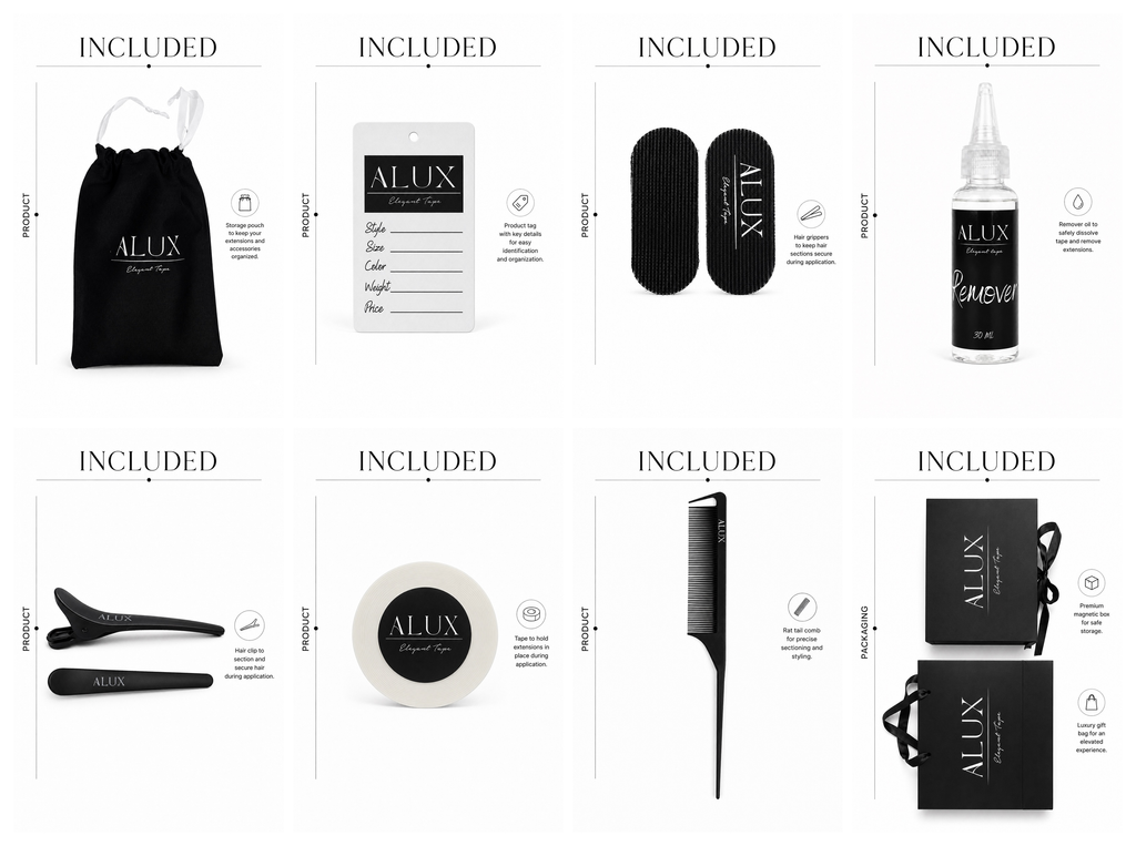 Extensions de cheveux adhésives beiges